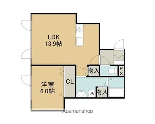 メゾンドブラン【2階】の間取り