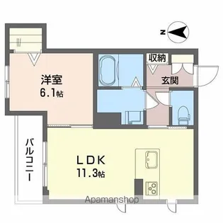 シャーメゾン山吹【3階】の間取り