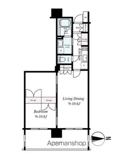 PREMIUM CUBE 秋葉原【1502号室】の間取り