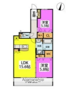 ヴァン・ヴェール【1階】の間取り