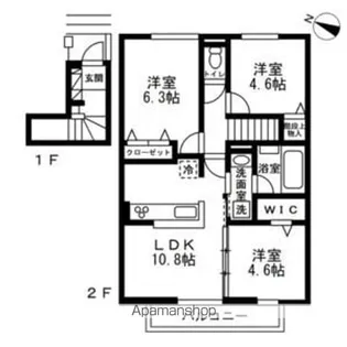 ミルヴィラージュ【2階】の間取り