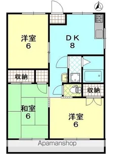パールハイツ寺尾B【2階】の間取り