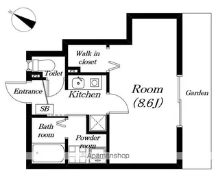ヨーロピアンシャレー東沖野【103号室】の間取り