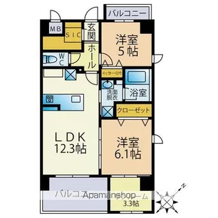 SUN・BLESSO塩原【4階】の間取り