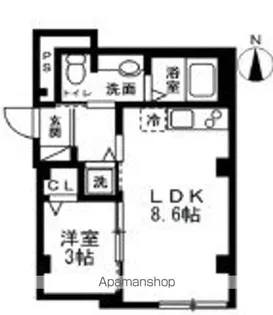 ディーズプラス篠崎【1階】の間取り