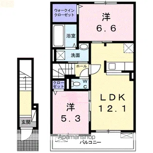シエロ・ガーデン国府A【2階】の間取り