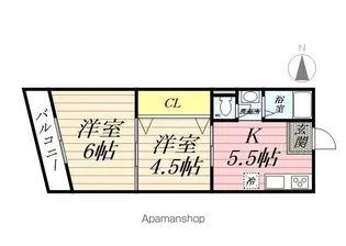 潮田マンションC【502号室】の間取り