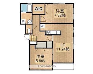 パークサイド中野【202号室】の間取り