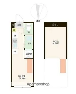 ハーモニーテラス富士見台Ⅳ【2階】の間取り
