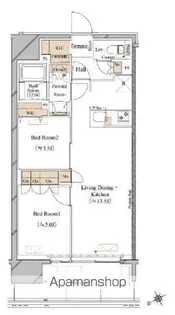 ブランシエスタ浅草蔵前【5階】の間取り