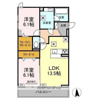 リュッカ鳥神【2階】の間取り
