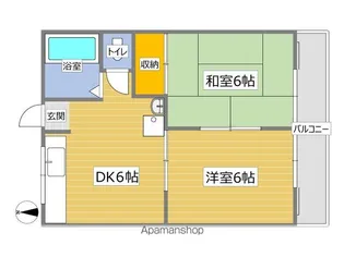 コーポ小宮山A【203号室】の間取り