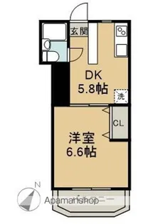 緑樹園コーポ【304号室】の間取り