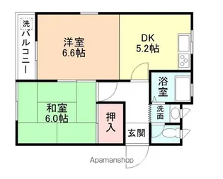 ゼフィール中村【102号室】の間取り