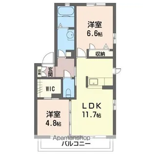 群馬県邑楽郡大泉町大字古氷【アパート】の間取り