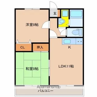 セゾン エル【1階】の間取り