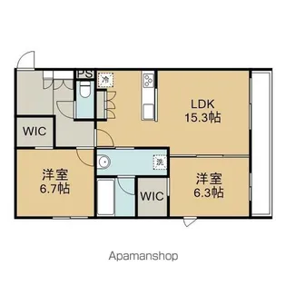 ピオネロ恵庭Ⅳ【3階】の間取り
