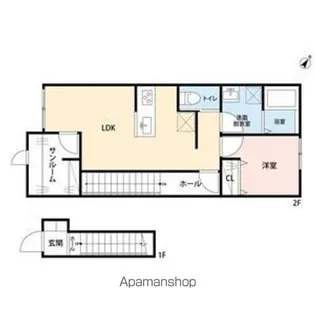 ベレッツァ鈴鹿B棟【2階】の間取り