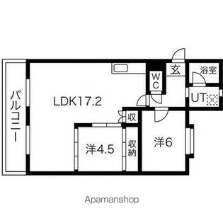 グリーンハイツ名東【1階】の間取り