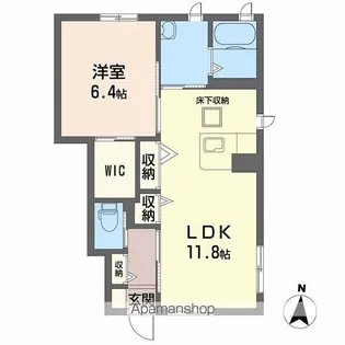 MAST COURT 神照【111号室】の間取り
