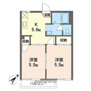 ジュネス喜多山【1階】の間取り