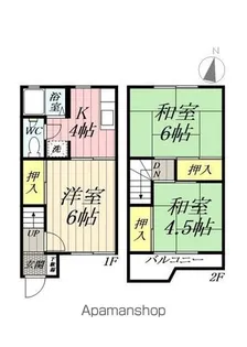 コーポフィオーレD館【1号室】の間取り