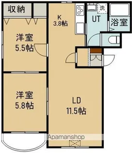 カサ・ローゼMS【401号室】の間取り