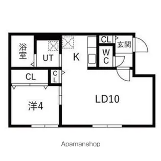 HERO YAMAHANA2【3階】の間取り