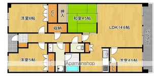 パークシティ堺東タワーズブライト【611号室】の間取り