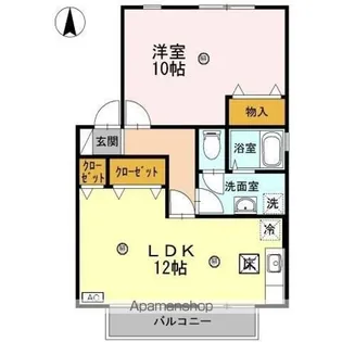 メゾンパークス D棟【1階】の間取り