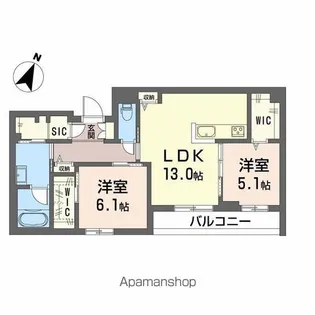 グランドビーンズ5【3階】の間取り