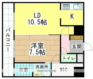MOJI MID AIR 405号室【4階】の間取り