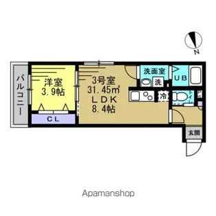 A'S CREST(エースクレスト)【3階】の間取り