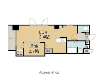 シエルエックス【8階】の間取り