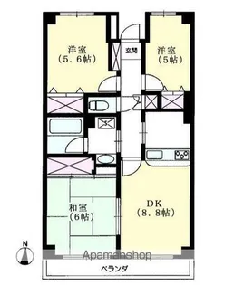 サポーレ天王台【2階】の間取り