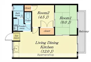 サンハイツエイト【101号室】の間取り
