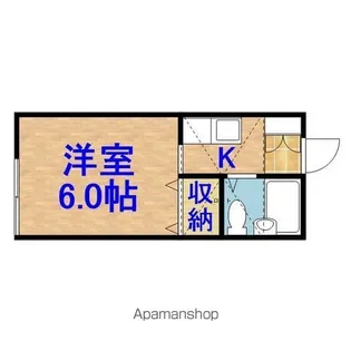 コーポKAZUKI【205号室】の間取り