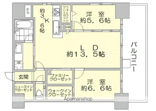 ゼクシオン博多【505号室】の間取り
