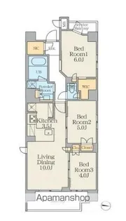 クレストコート錦糸町【4階】の間取り