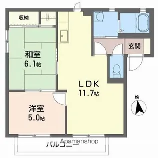 さくら館A【2階】の間取り