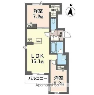 レ・アール トキワ【101号室】の間取り