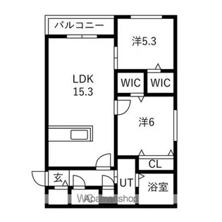 ALIVIS菊水【1階】の間取り