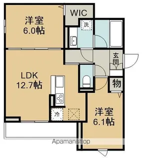 TORISIA新河岸【1階】の間取り