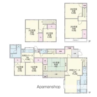 BLUE TERRACE【1階】の間取り