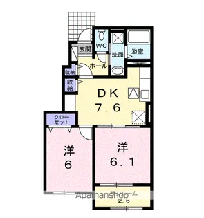 ベラ カンパーニャ A【1階】の間取り