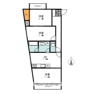 アイサンビル【506号室】の間取り