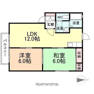 ディアス下牧野A【102号室】の間取り
