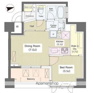 東京都中野区東中野1丁目【マンション】の間取り