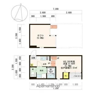 STAGE 名駅【102号室号室】の間取り