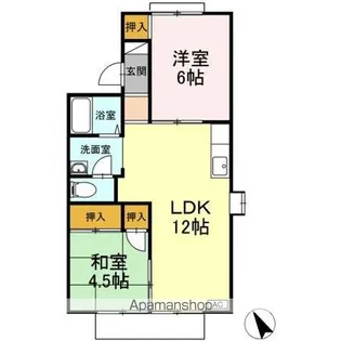 冬築タウン B棟【1階】の間取り